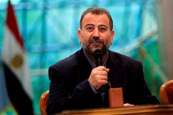Hamas deputy leader Saleh al-Arouri during a reconciliation deal signing ceremony in Cairo, Egypt, October 12, 2017