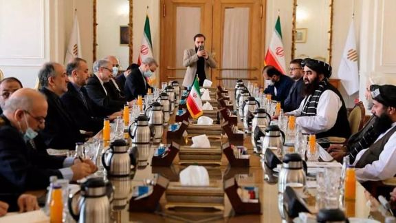 A meeting between Iran’s foreign ministry officials and an Afghan delegation in Tehran on November 5, 2023