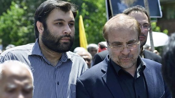 Ghalibaf with his son Elias in an undated photo