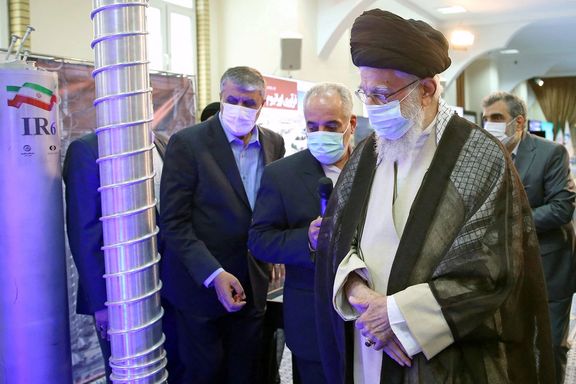 Iran's Supreme Leader Ayatollah Ali Khamenei visits the Iranian centrifuges in Tehran, Iran June 11, 2023.