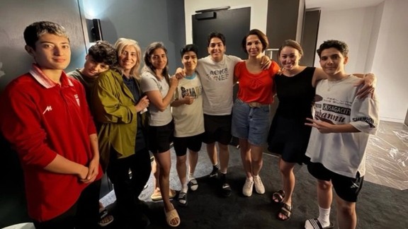 A photo of Iranian women players who sought asylum in Australia