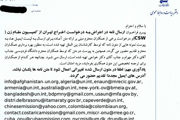 Iran Forcing Academics To Help Save Its Seat At UN Women Commission