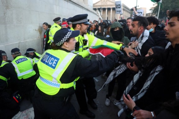 Demonstrations in solidarity with Palestinians in London, Britain, October 14, 2023