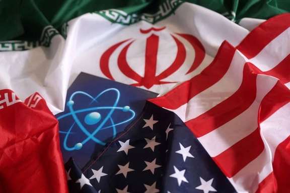 Atomic symbol and Iranian flag are seen in this illustration taken September 8, 2022.