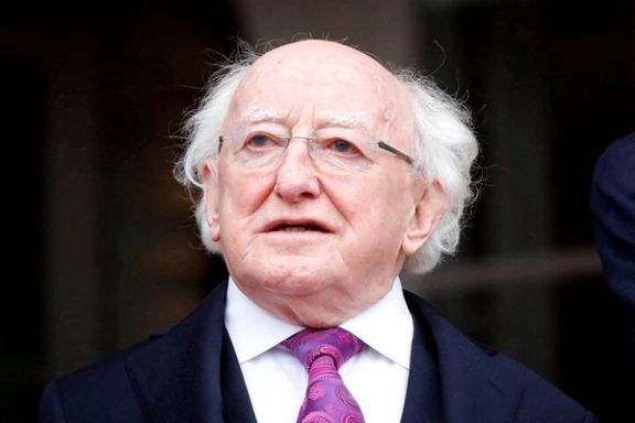 Irish President Michael Higgins looks on during his state visit to Austria prior to his business meeting with Austrian President Alexander Van der Bellen in Vienna, Austria, April 6, 2022.