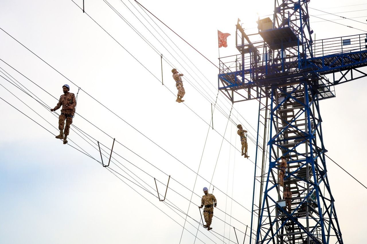 Participants take part in Basij drills in Tehran on November 27, 2025.