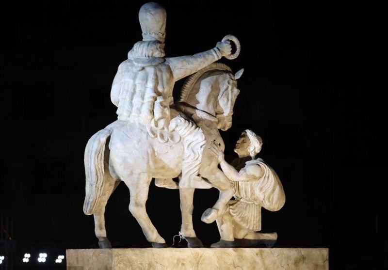 In nationalist push, Iran unveils statue of kneeling Roman emperor 