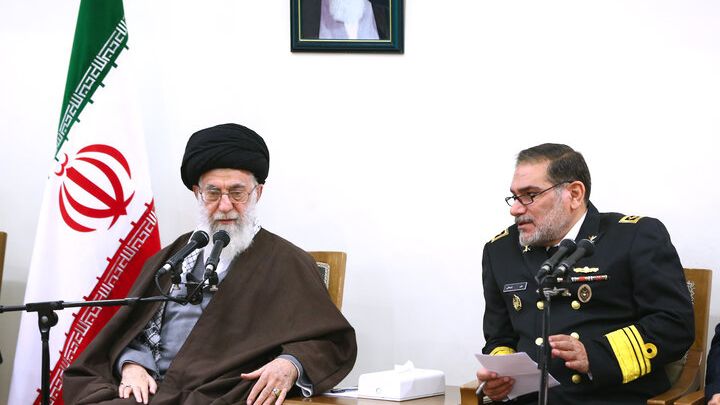 Iran’s Supreme Leader Ali Khamenei and former defense minister Ali Shamkhani