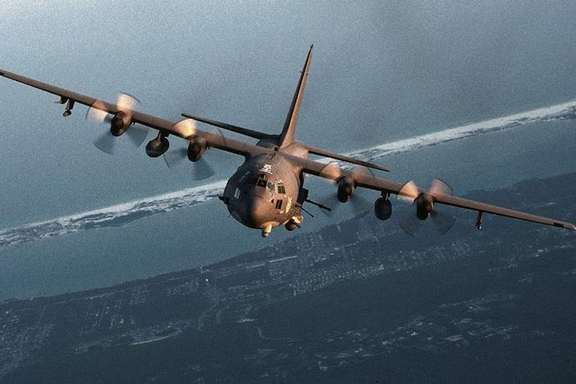 An undated file photo shows an AC-130 gunship