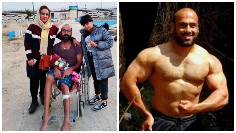 Khaled Pirzadeh, a former bodybuilding champion and political prisoner