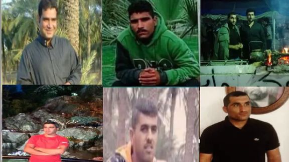 A combo photo of the Arab political prisoners sentenced to death in the southern city of Ahvaz