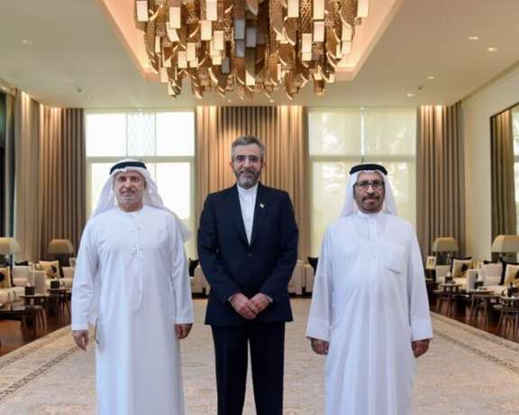 Ali Bagheri Kani, Iran's deputy foreign minister with UAE officials. November 24, 2021