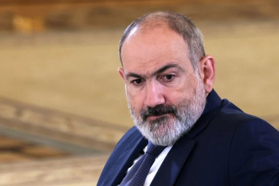 Armenia's Prime Minister Nikol Pashinyan attends a meeting with Russia's President Vladimir Putin and Azerbaijan's President Ilham Aliyev on the sidelines of the Eurasian Economic Union summit in Moscow, Russia May 25, 2023.
