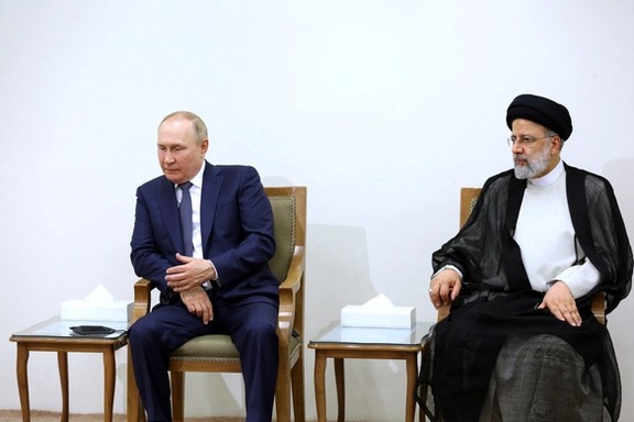 Vladimir Putin and Iran's Ebrahim Raisi in the meeting with Ali Khamenei. July 19, 2022