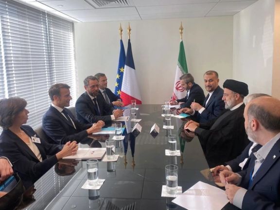 اعتراضها به حضور ابراهیم رئیسی در نیویورک؛ مکرون با رئیسی دیدار کرد