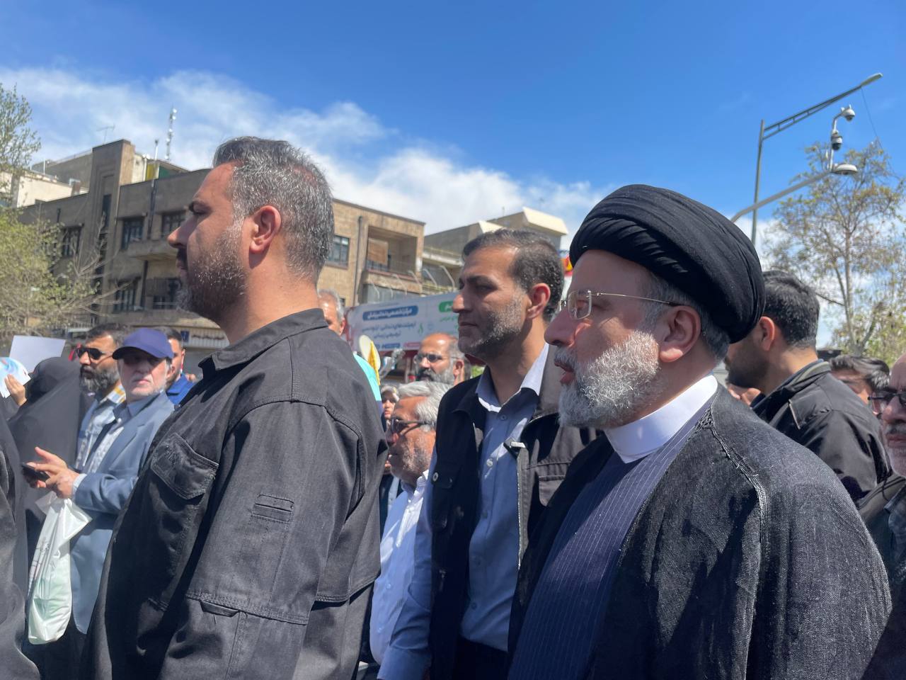 President Ebrahim Raisi during the Quds Day parade in Tehran, April 5, 2024 