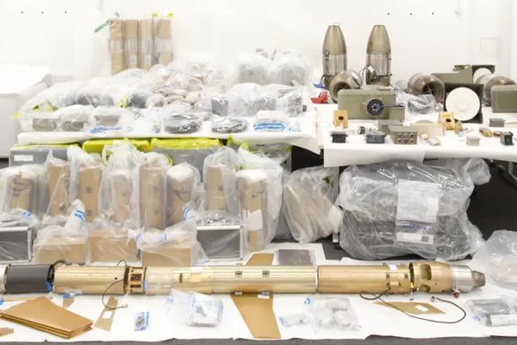 Iranian missiles and other weapons seized by HMS Montrose