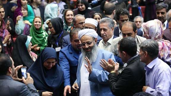 Mawlana Abdolhamid, senior Sunni cleric in public and among supporters