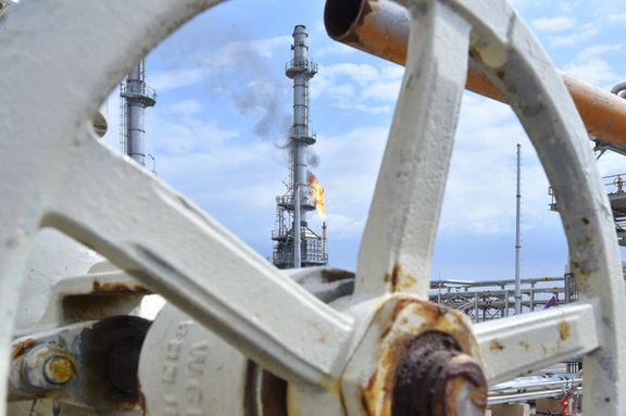 File photo of Azar oil field in Ilam, western Iran
