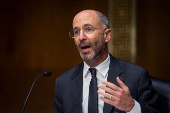 US Special Envoy for Iran Robert Malley testifying in the US Senate on May 25, 2022