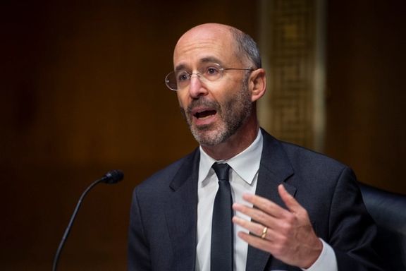 Iran envoy Rob Malley briefing the Senate on May 25, 2022