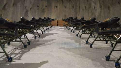 A photo showing some of the arsenal in the underground bases.