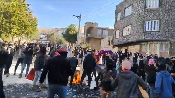 Protesters in Iran's Kordestan province