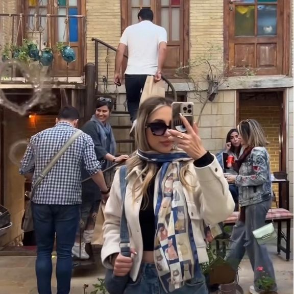 Women at a café in the southern city of Shiraz