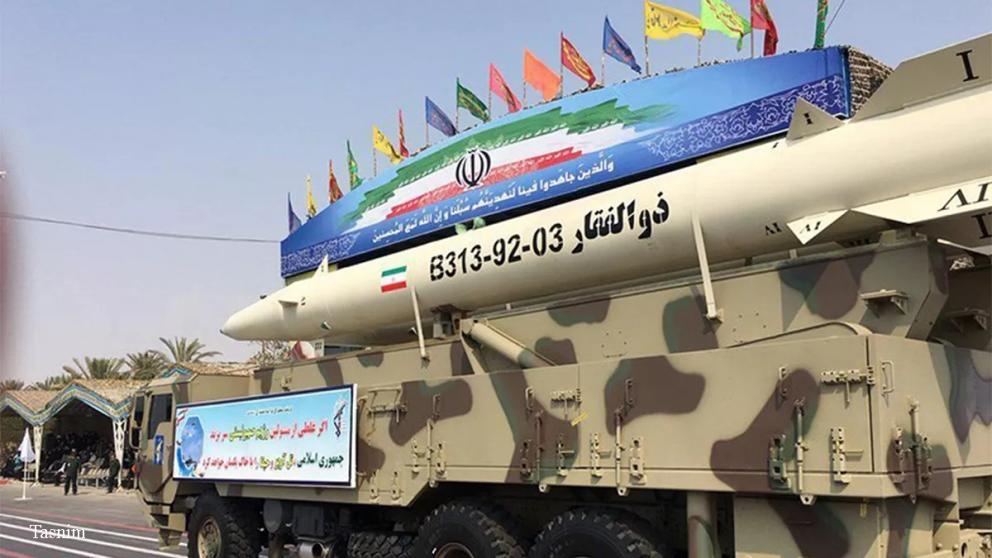 Iran’s Zolfaghar missile during a military parade in Tehran  