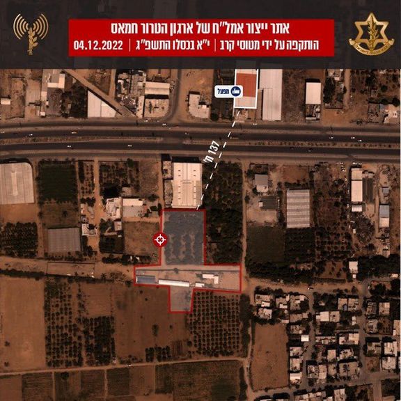 جنگندههای اسرائیل یک کارگاه تولید راکت و یک تونل حماس را در غزه هدف حمله قرار دادند