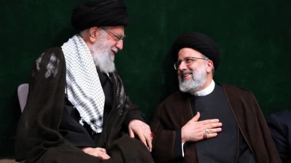 Iran’s Supreme Leader Ali Khamenei (right) and President Ebrahim Raisi