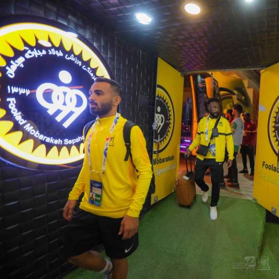 Al-Ittihad's Football Club players arrive ahead of their Asian Champions League match with Iran's Sepahan at the Naghsh-e Jahan Stadium in Isfahan, Iran, October 2, 2023.