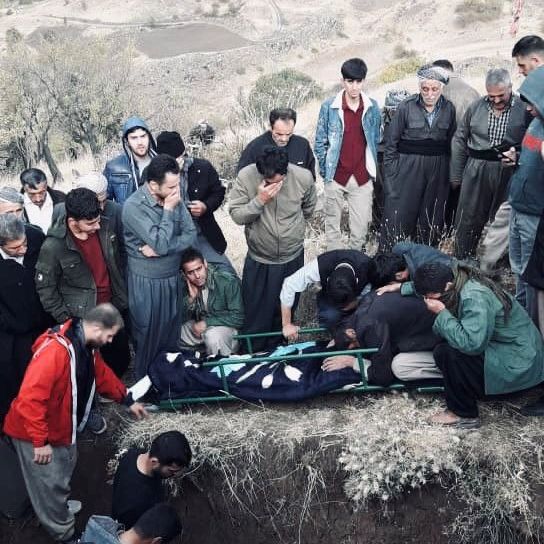 Funeral of a protester in Iran's Kurdish region on Oct. 30, 2022