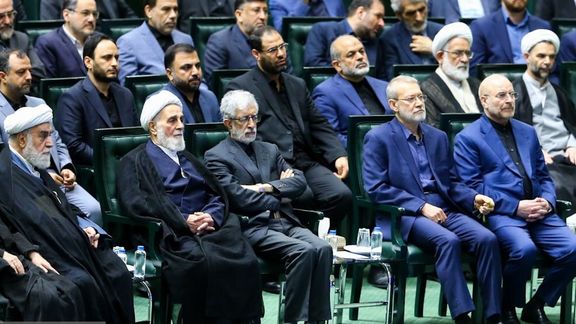 Iranian high-ranking officials attend the inauguration ceremony of the 12th round of parliament on May 27, 2024.