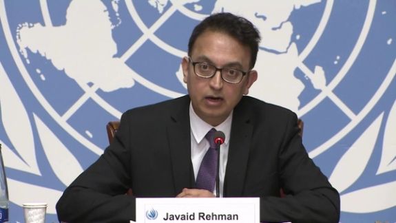Javaid Rahman, the United Nations Special Rapporteur on human rights in Iran
