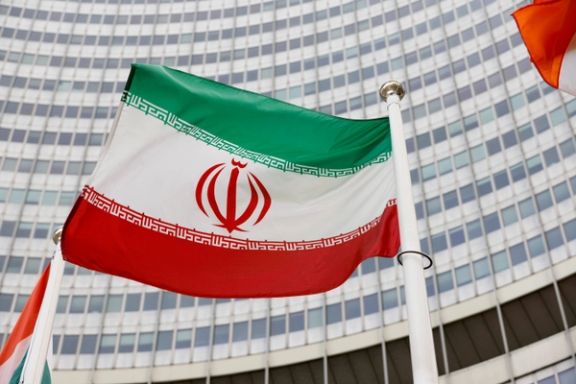 Iran's flag flies outside the Vienna headquarters of the IAEA. FILE PHOTO