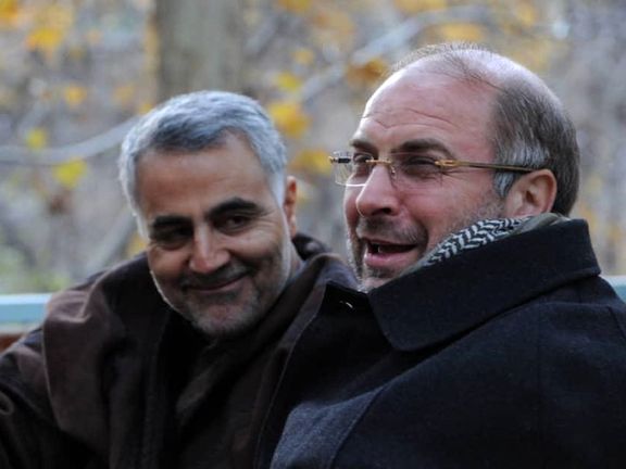 Mohammad Bagher Ghalibaf with his close friend, IRGC's Qasem Soleimani