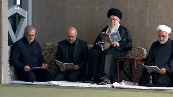 مهر ۱۴۰۳، عزاداری خامنهای و سران سه قوه برای حسن نصرالله