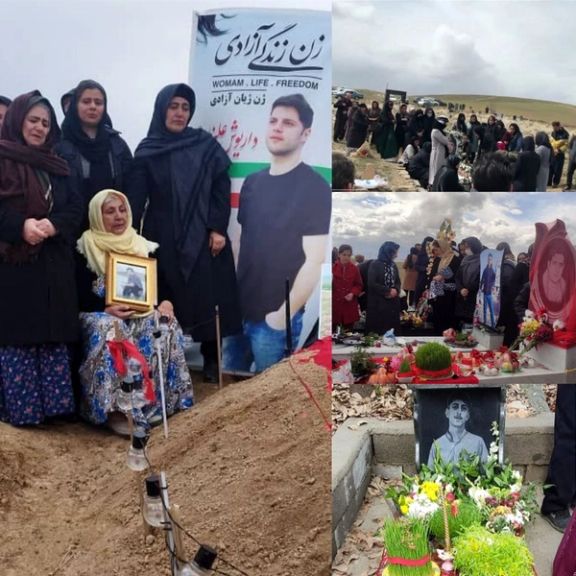 حضور مردم بر سر مزار کشتهشدگان خیزش سراسری در آخرین پنجشنبه سالِ «انقلاب ژینا»