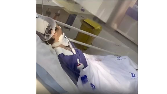 عکسی که سایت ههنگاو از آرمیتا گراوند در بیمارستان منتشر کرده است