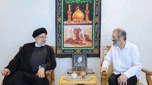 Iran's president Ebrahim Raisi meeting convicted terror suspect Assadollah Assadi in Tehran, August 18, 2023