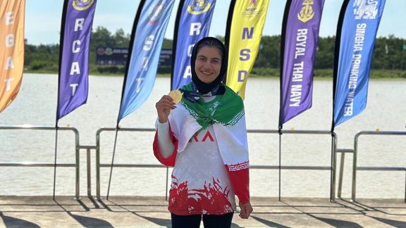 مسابقات قایقرانی زیر۲۳ سال آسیا؛ فاطمه مجلل قهرمان روئینگ سنگینوزن آسیا شد