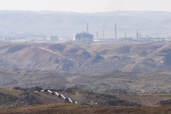 The Khor Mor gas field after a rocket attack near Chamchamal, in Sulaymaniyah province, Iraq, November 27, 2025.