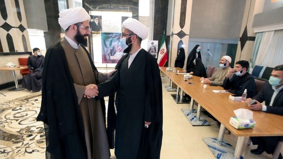 An empty voting station in Iran's 2021 presidential elections