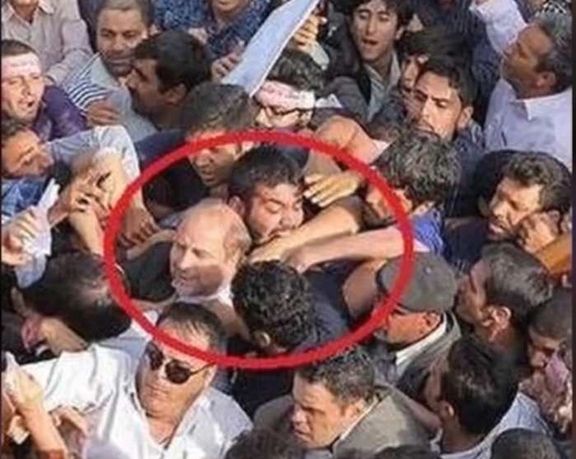 Mohammad-Bagher Bazrafshan was caught biting the hand of a man during a gathering when he was one of the bodyguards of parliament speaker Mohammad-Bagher Ghalibaf.