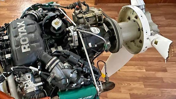 The engine of an Iranian drone shot down in Ukraine
