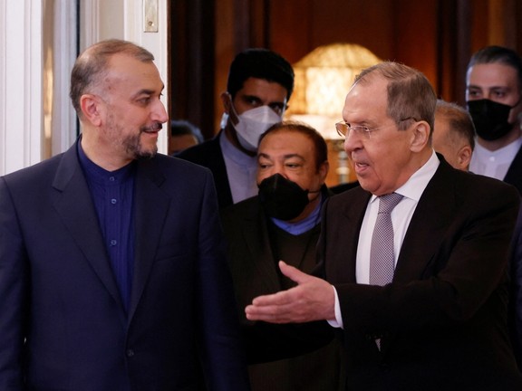 Iranian and Russian foreign ministers in Moscow in March 2022