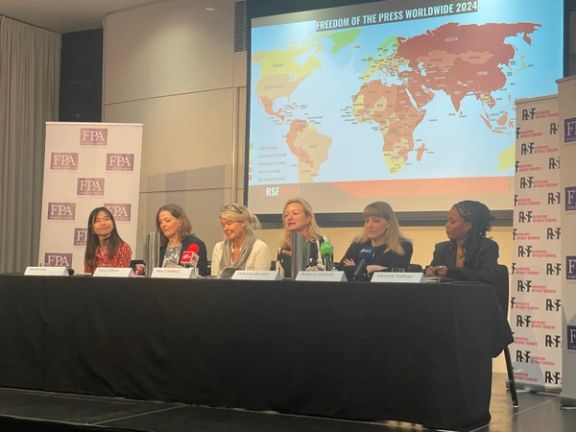 A panel of RSF’s Freedom of the Press Worldwide 2024, May 3, 2024