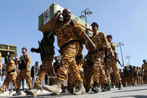 Yemen Houthis Bury Their Dead As Marib Fighting Rages
