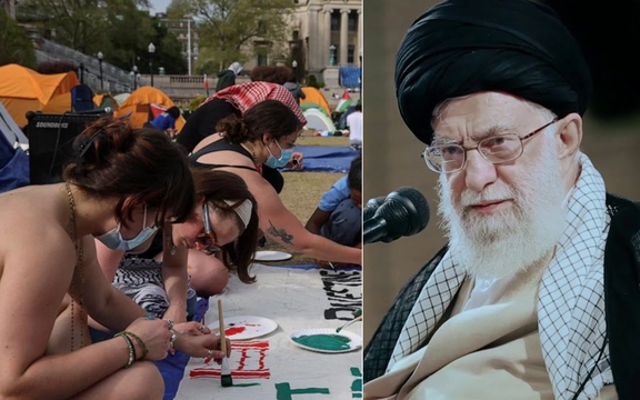 خامنهای دانشجویان حامی فلسطین در آمریکا را از «جبهه مقاومت» خواند